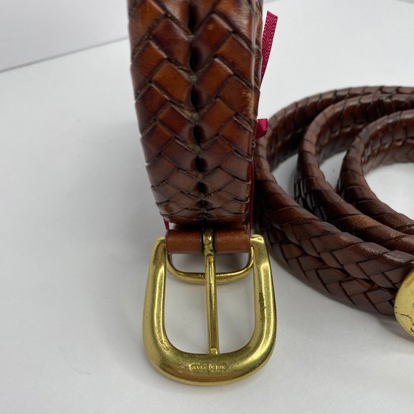 coach men's braided leather belt